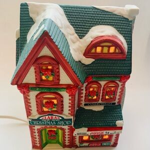 1996 Lighted Coca-Cola Town Square Collection Clara's Christmas Shop